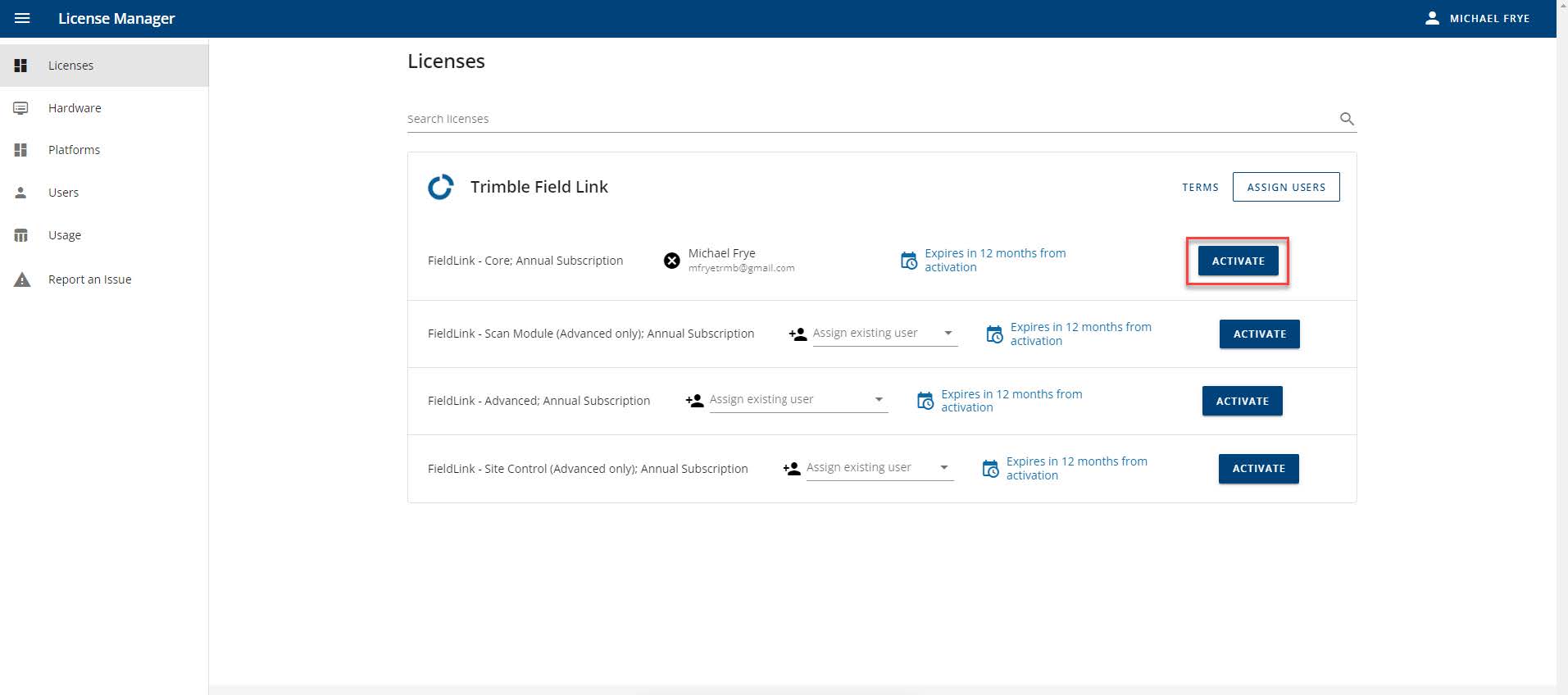 Trimble License Manager Quick Start Guide